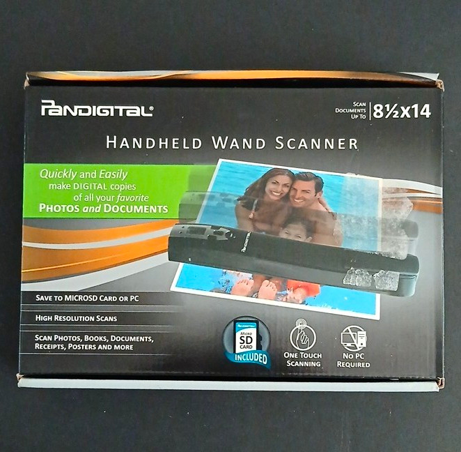 Pandigital PANSCN08 Handheld Wand Scanner 600 DPI USB Portable One-Touch
