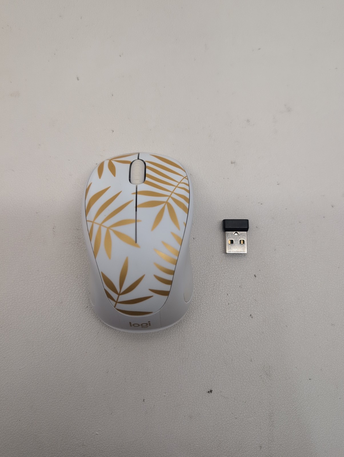 Logitech M317c Wireless Optical Mouse + Unifying USB Receiver - Golden Garden