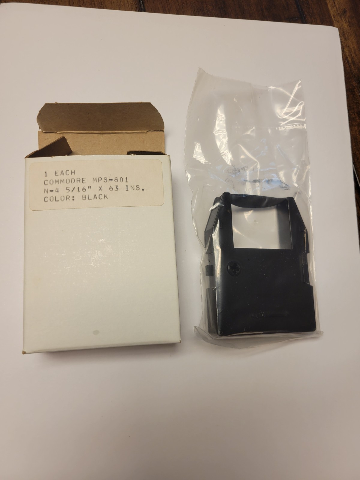 COMMODORE MPS-801 PRINTER BLACK RIBBON INK CARTRIDGES NOS 