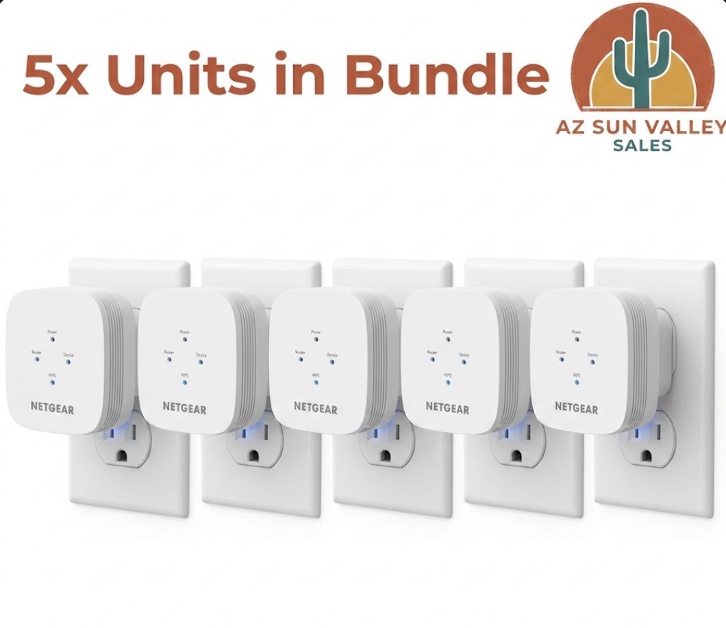 5x Bundle NETGEAR EX5000 AZNA Wallplug Wi-Fi Range Extender 1.2Gbps White AC1200