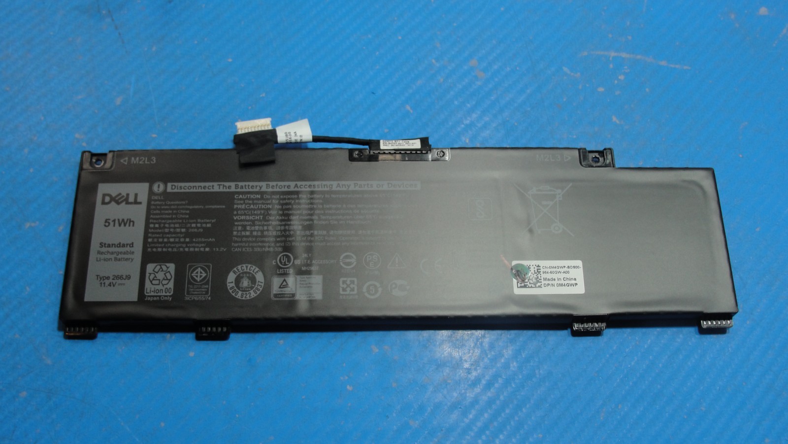 Dell G3 3590 15.6" Battery 11.4V 51Wh 4255mAh 415CG 266J9 M4GWP Excellent