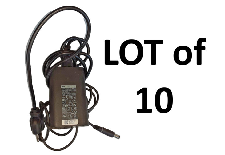 Lot of 10 - Dell 65W 19.5V 3.34A Power Supply AC Adapter Charger 7.4mm x 5.0mm