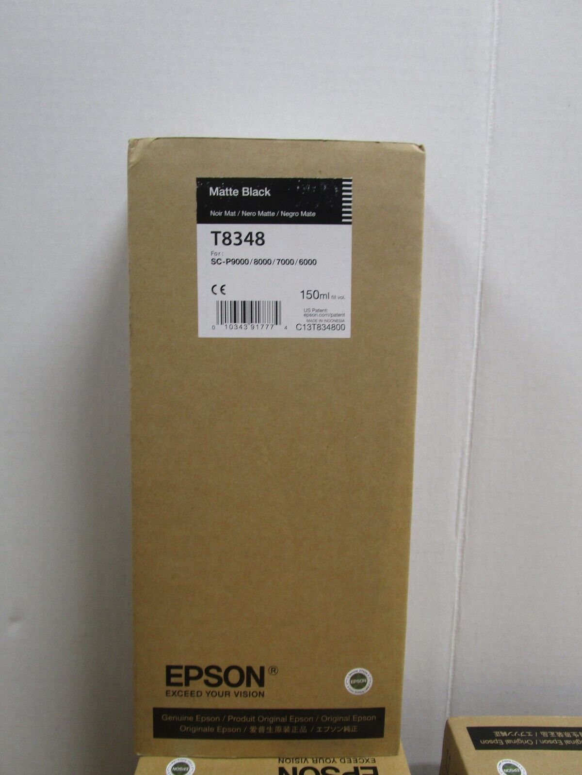 GENUINE EPSON T8348 MATTE BLACK INK  P6000/8000/7000/9000 150ml 06/2017