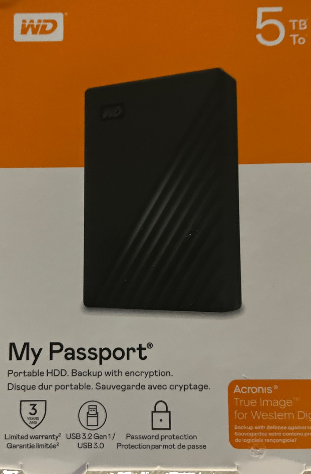 Western Digital My Passport 5TB Portable External Hard Drive - Black