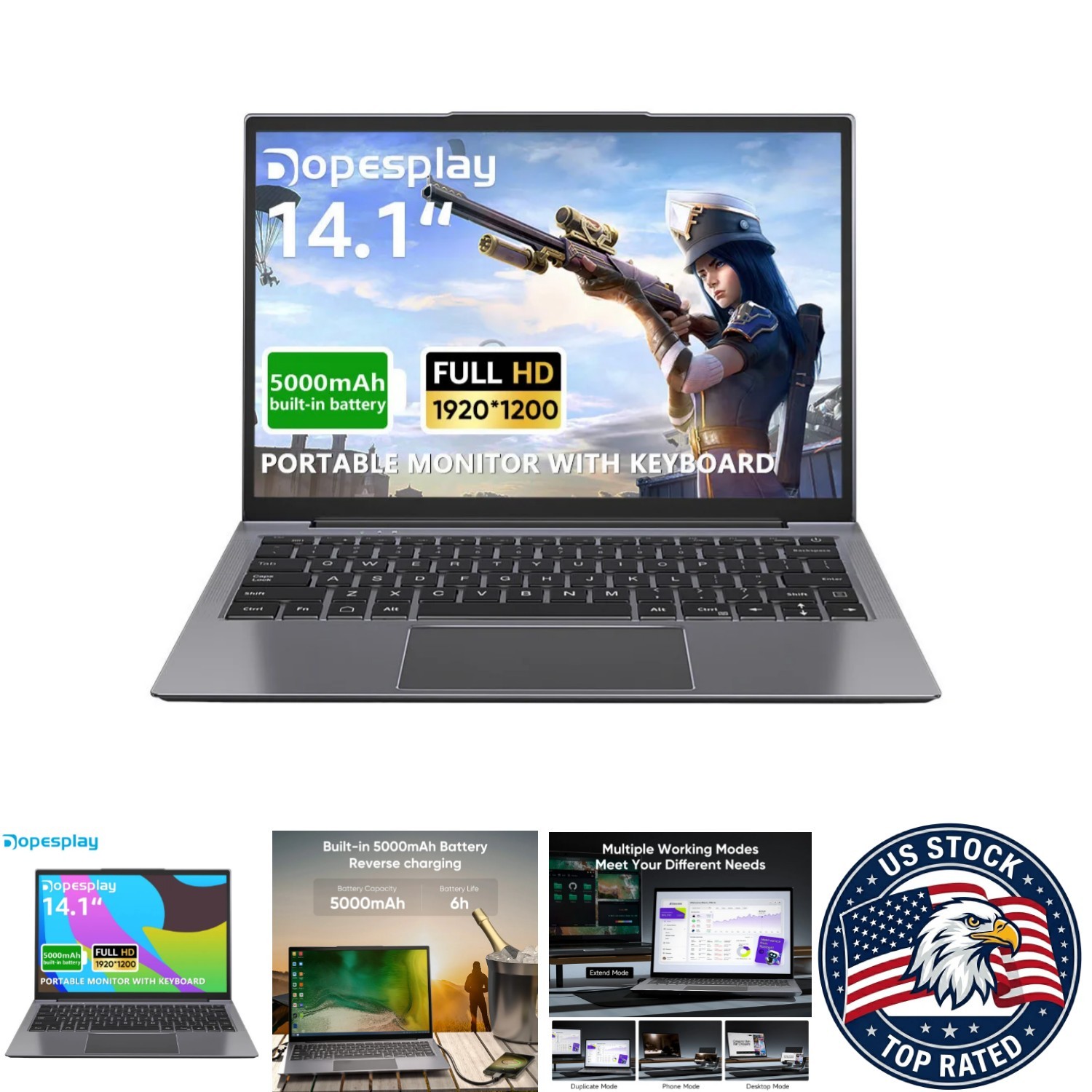 14.1 HDR 1920x1200 IPS Display with Built-in Speaker, Type-C, 14Inches