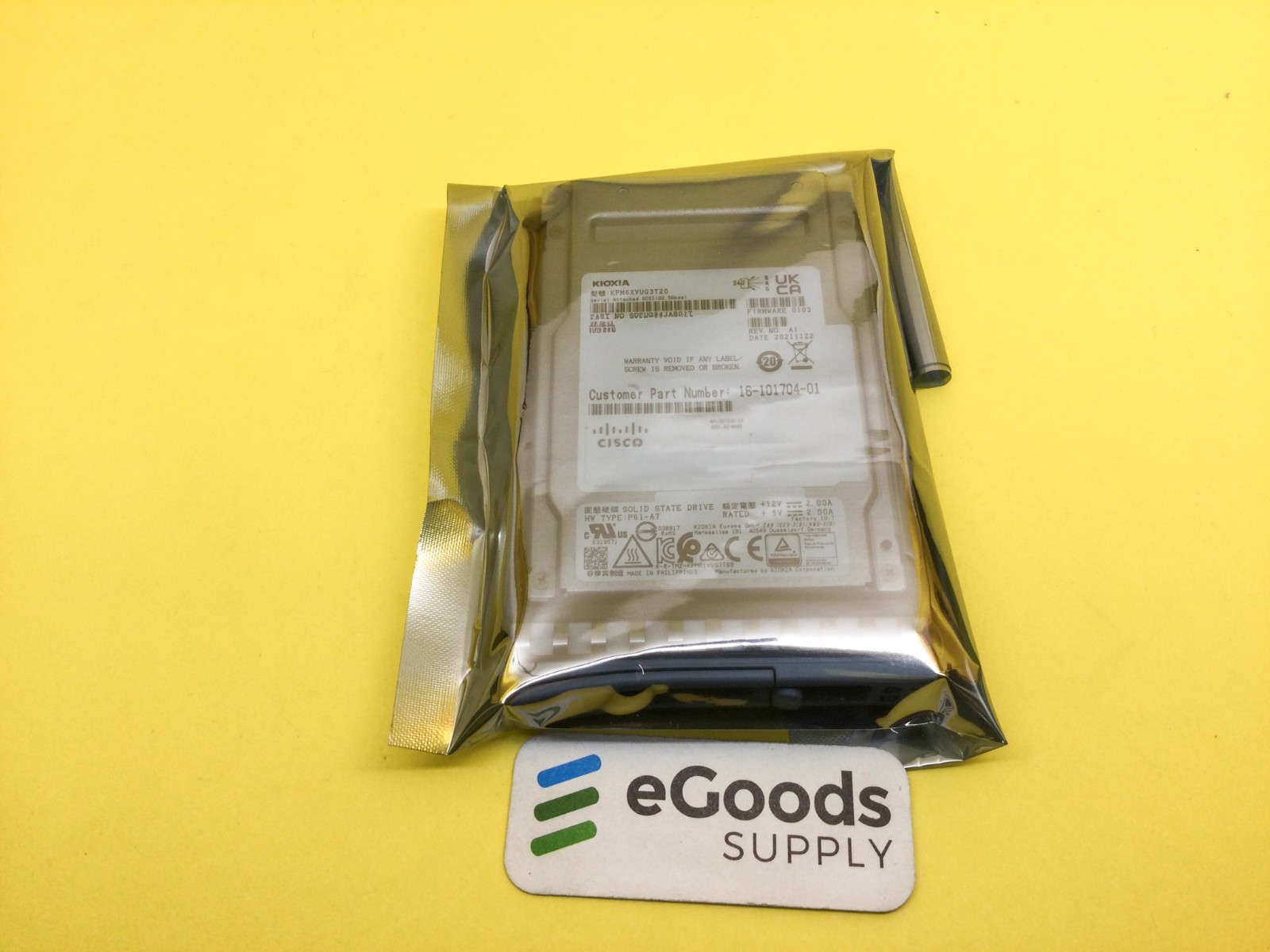 KPM6XVUG3T20 UCS-SD32TK3X-EP Cisco Kioxia SSD 3.2TB 2.5 SAS Enterprise MU NEW