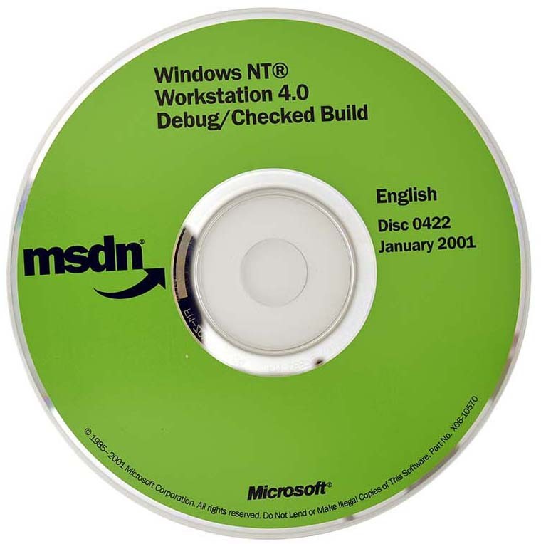 AUTHENTIC NEW RARE Microsoft Windows NT Workstation 4.0 Debug / Checked Build