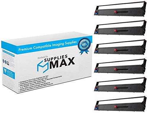 Okidata ML-8480 Printer Ribbons Black 6-Pack Compatible 41708209