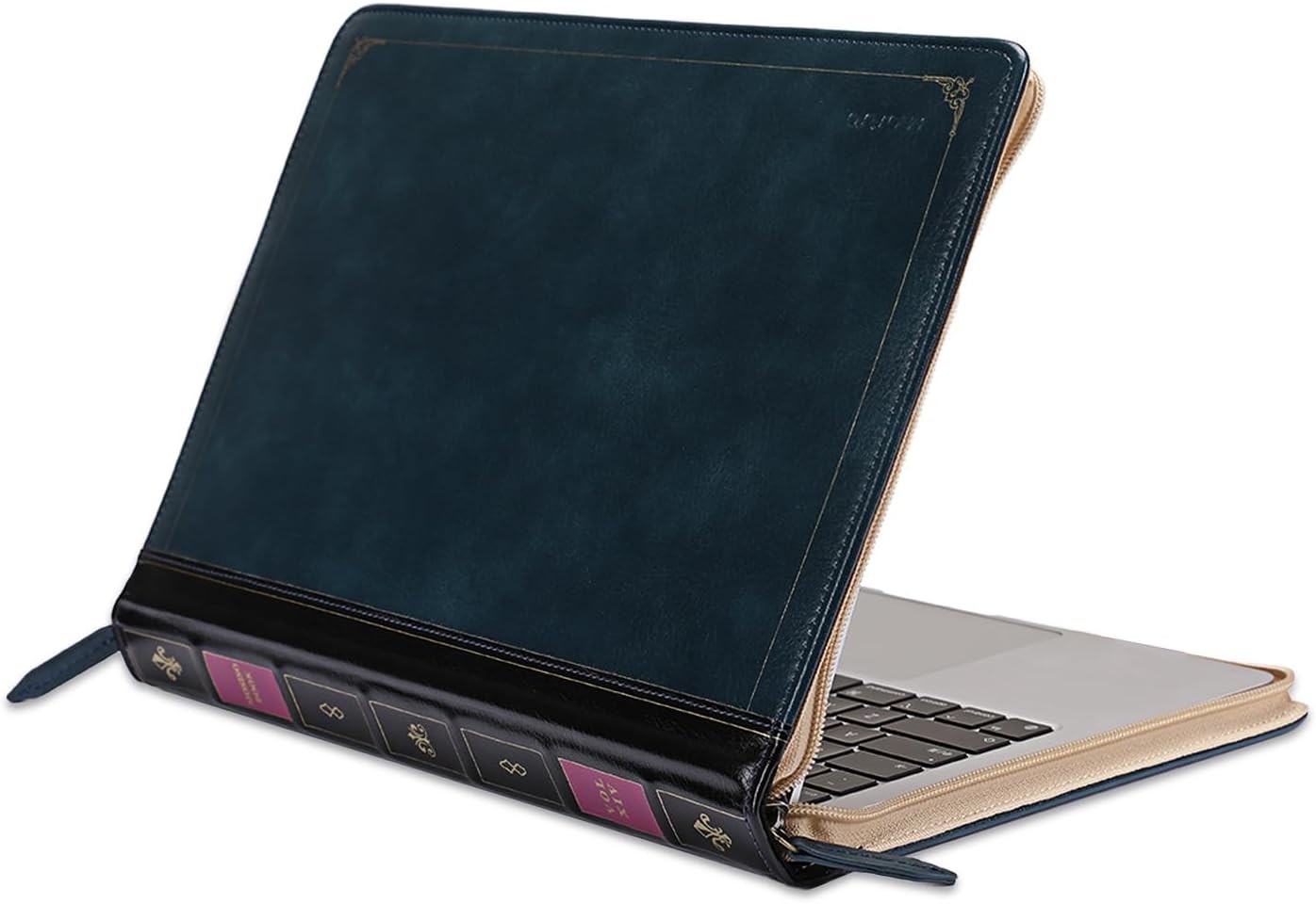 Laptop Sleeve Case, PU Leather Vintage Portfolio Cover for MacBook Air 13 inch