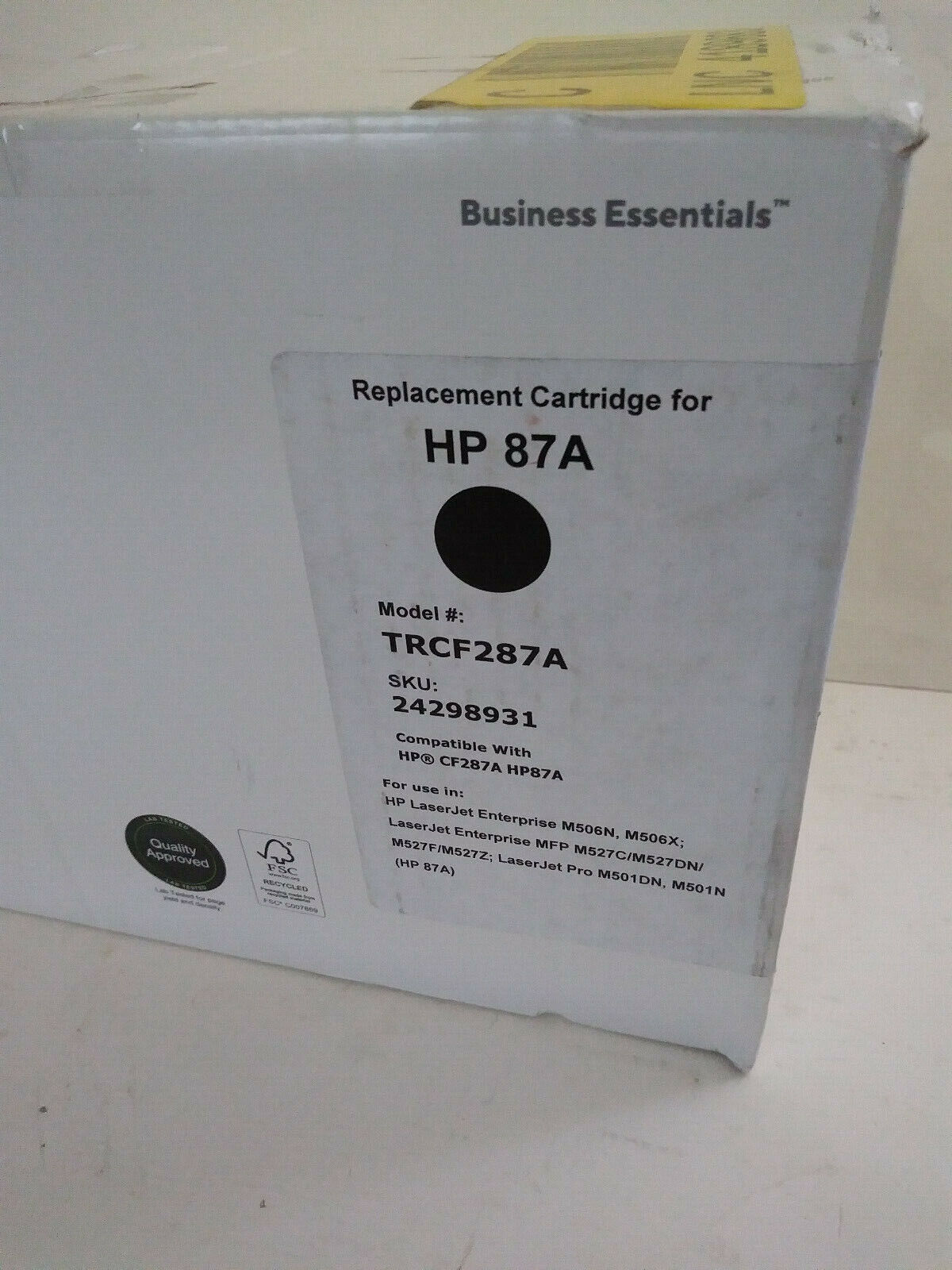 Sustainable Earth Remanufactured Toner Cartridge Replacement for HP 87A (Black) 