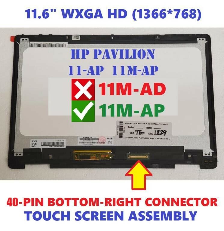 L52049-001 B116XAB02.0 OEM HP LCD 11.6