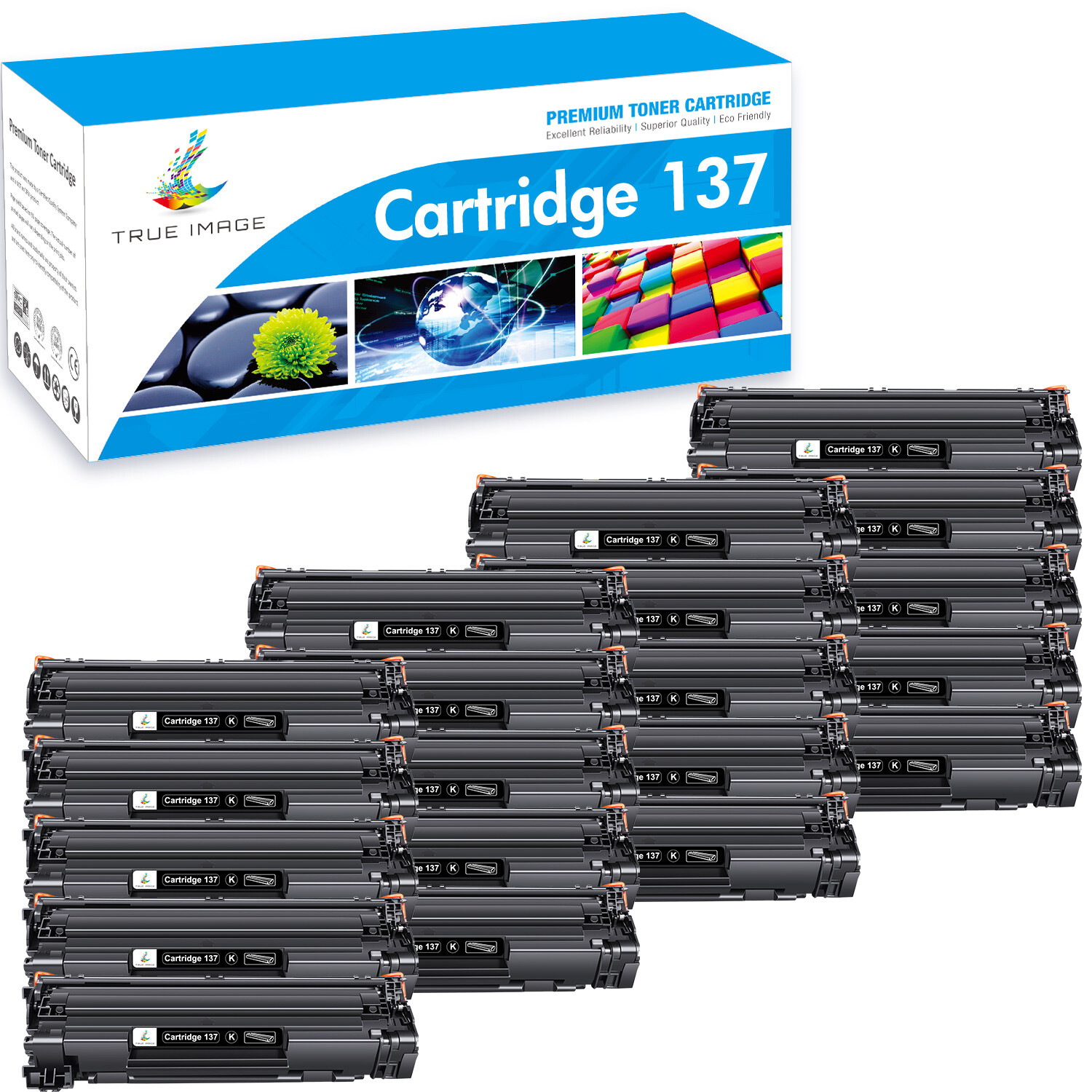 1-20 Black CRG 137 Toner For Canon 137 Toner Imageclass D570 MF211 MF244dw LOT