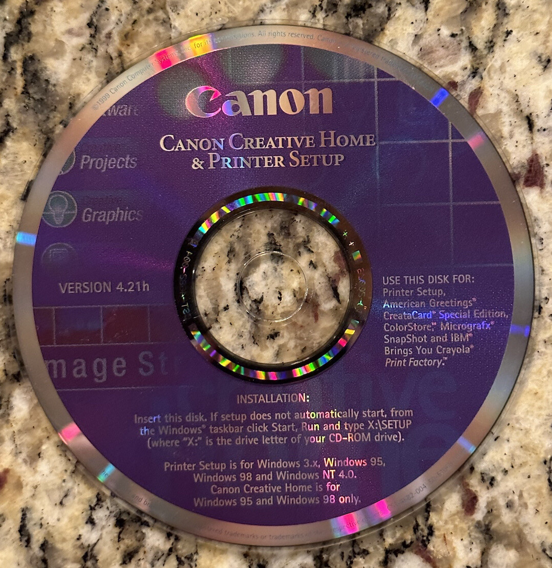 Canon Creative Home and Printer Setup  version 4.20h - Used