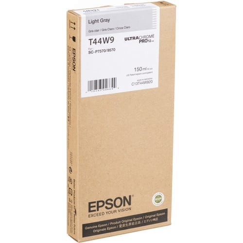Epson T44W Standard-Capacity 150 mL Light Gray Ink Cartridge [T44W920]
