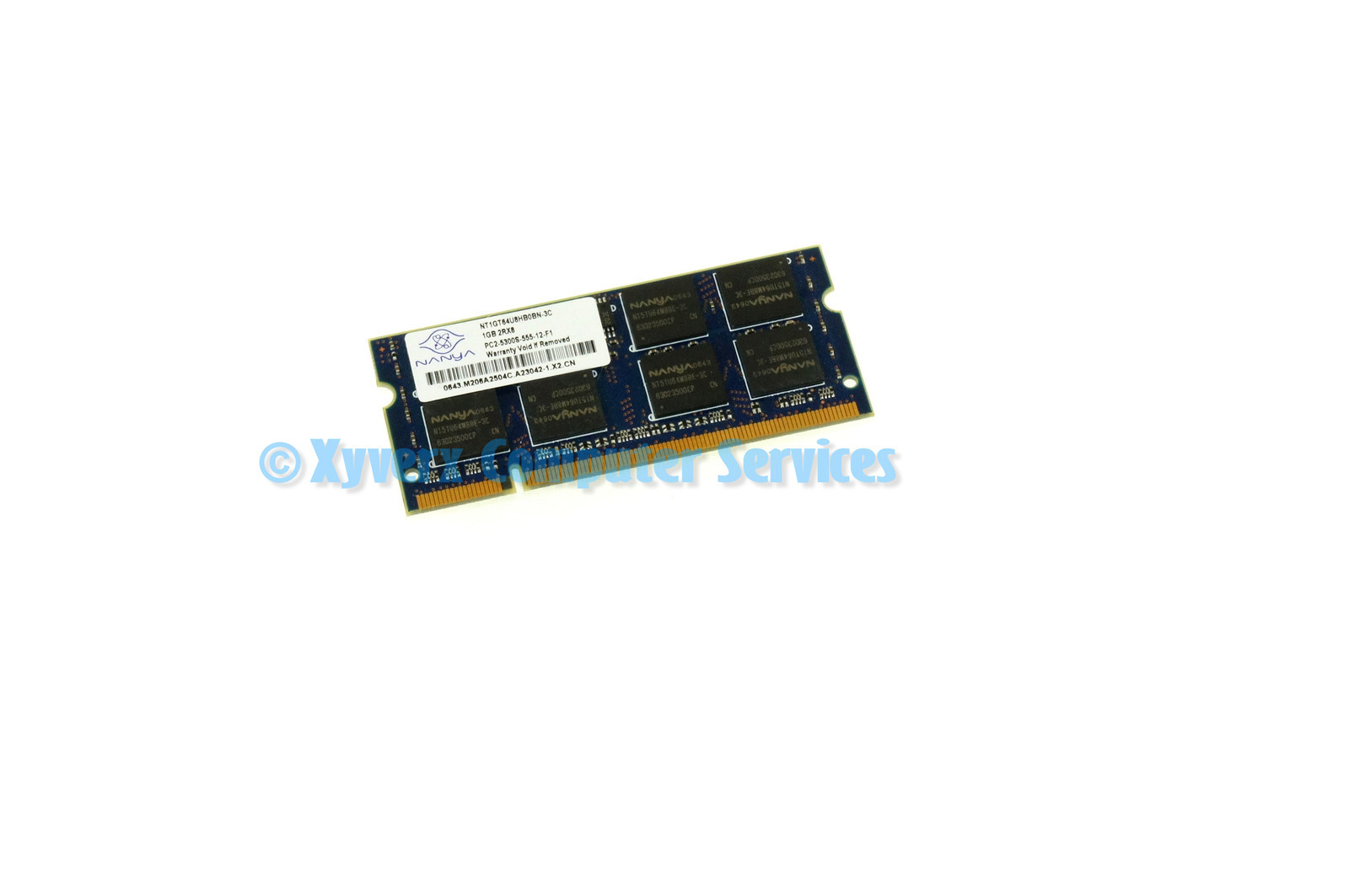 NT1GT64U8HB0BN-3C GENUINE ORIGINAL NANYA LAPTOP MEMORY 1GB PC2-5300S (CA62)
