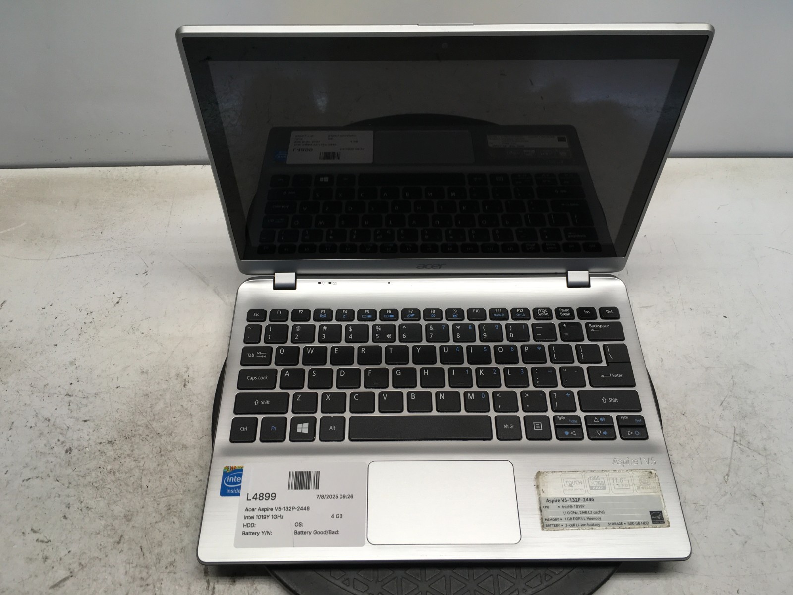 Acer Aspire V5-132P-2446 Intel Celeron 1019Y 1GHz 4 GB NO HDD BIOS LOCKED