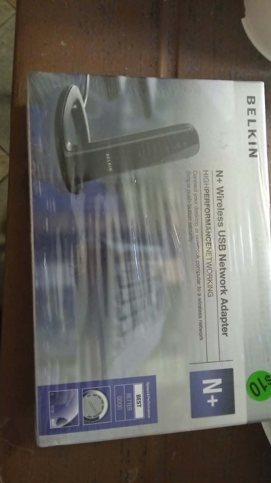 belkin f5d8055 wireless n+ 300 mbps usb adapter black nib