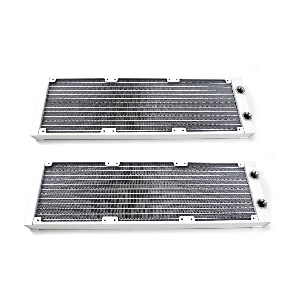 2x 360mm Aluminum Radiator Combo G1/4 PC Water Cooling Loop Black 120mm white
