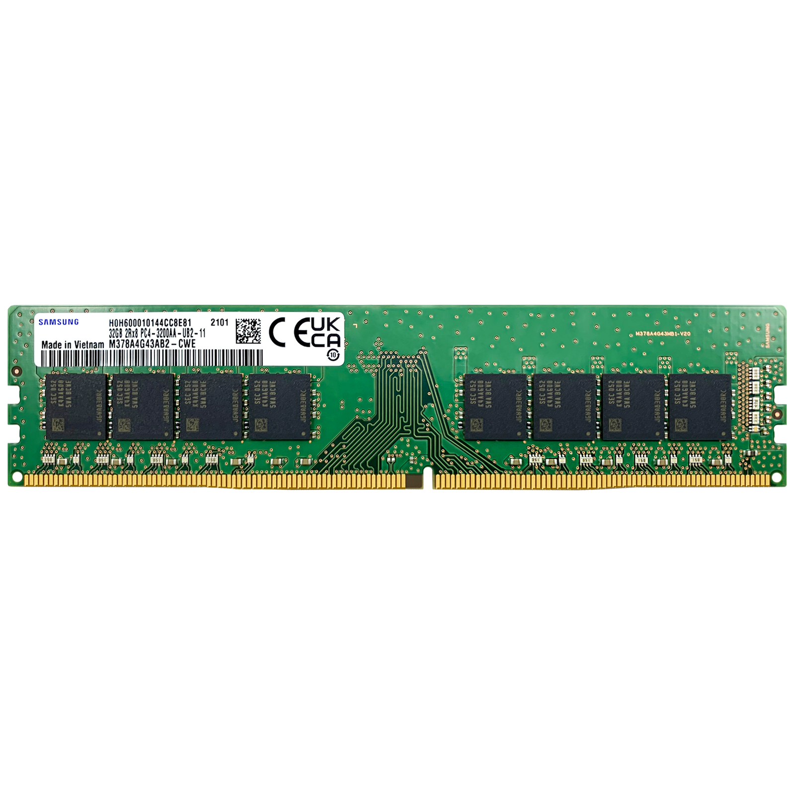 Samsung 32GB DDR4 3200 MHz PC4-25600 DIMM Desktop Memory RAM (M378A4G43AB2-CWE)
