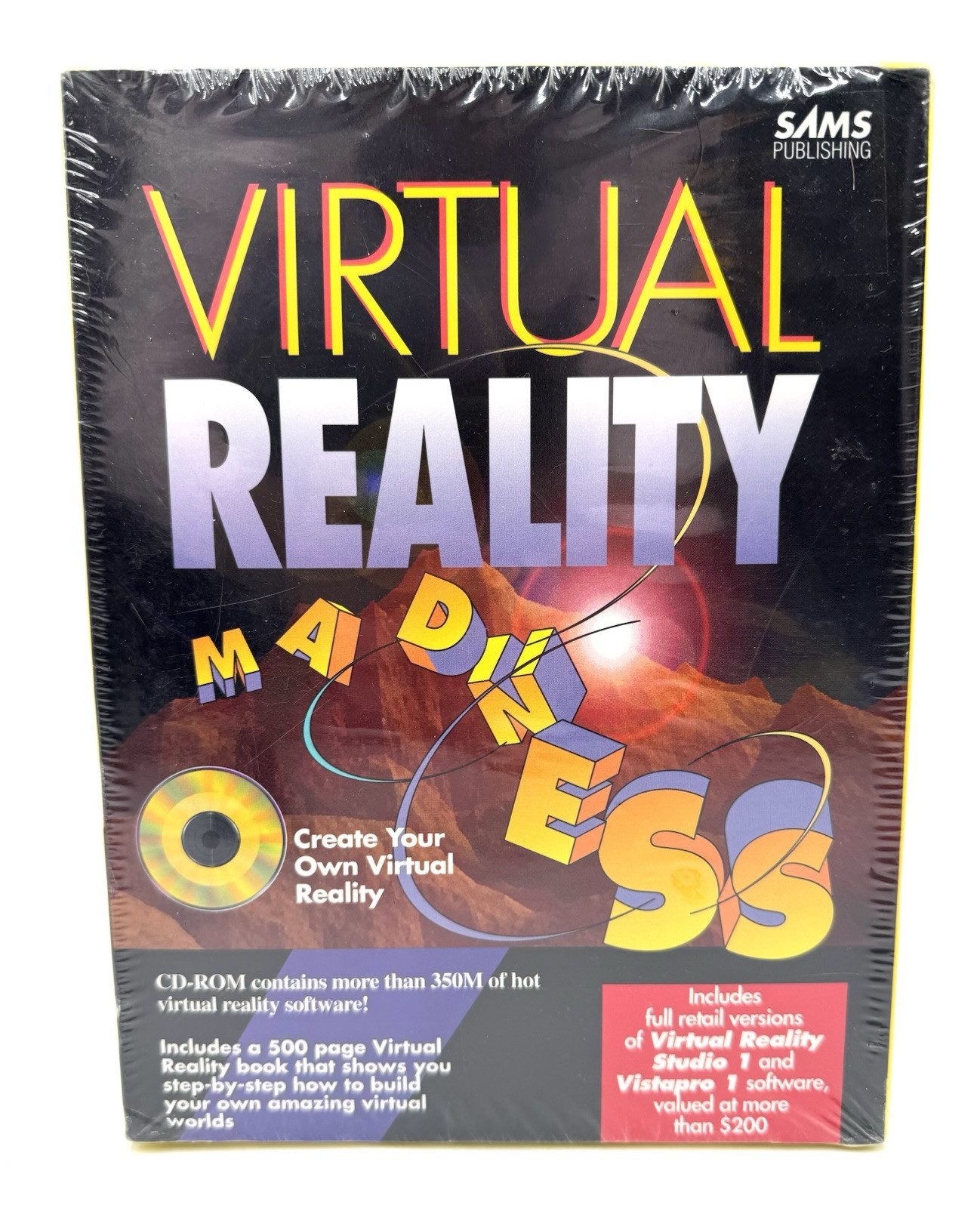 Virtual Reality Madness Vintage VR Software Sams Publishing Windows - NEW/SEALED
