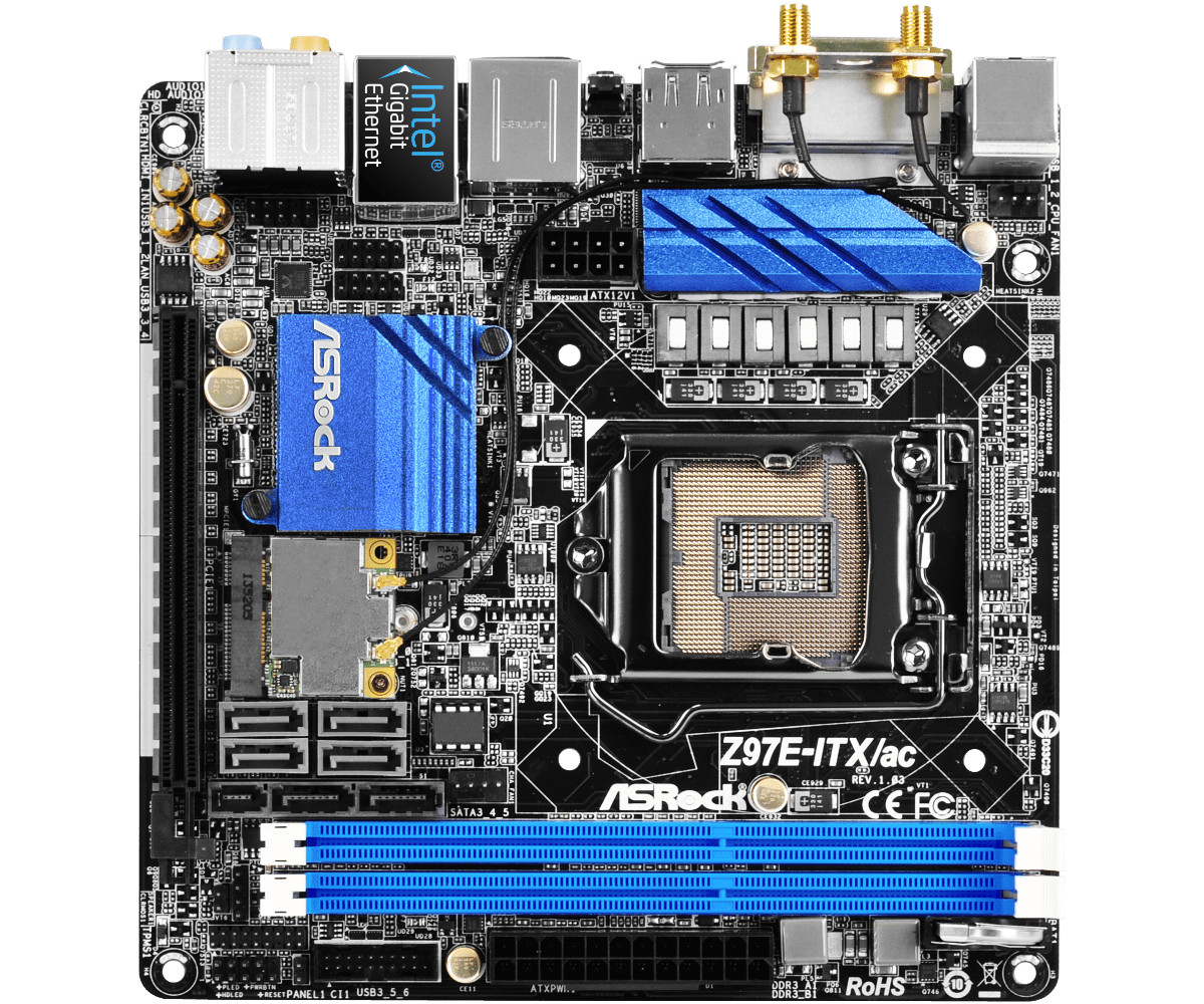 ASRock Z97E-ITX/ac DDR3 LGA1150 DVI-I HDMI 16GB 5th Gen Motherboard Test