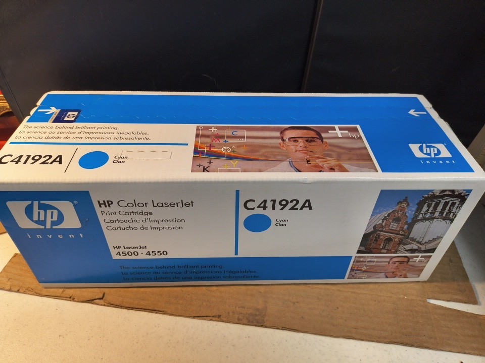Genuine HP C4192A Cyan Toner Cartridge LaserJet Series 4500-4550 NEW SEALED