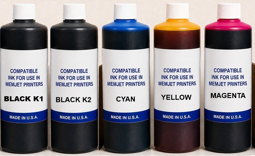 5 x NEW COMPATIBLE BULK INK REFILL FOR Memjet VP700 label printer c-y-m-k1-k2