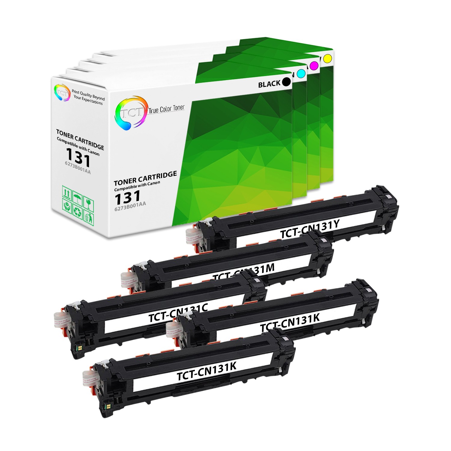 TCT 5PK CRG 131 Color Toner Cartridge Set For Canon Imageclass MF8280 8230 7110