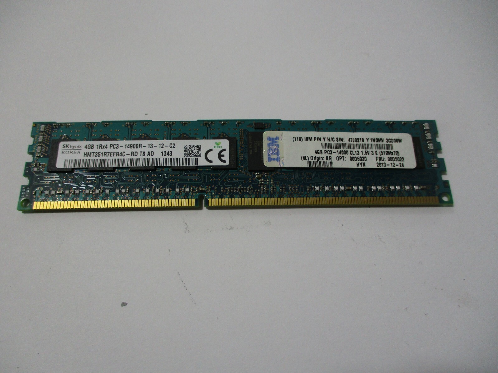 IBM 00D5022 4GB PC3-14900R DDR3-1866 1RX4 ECC  MEMORY hmt351r7efr4c-rd