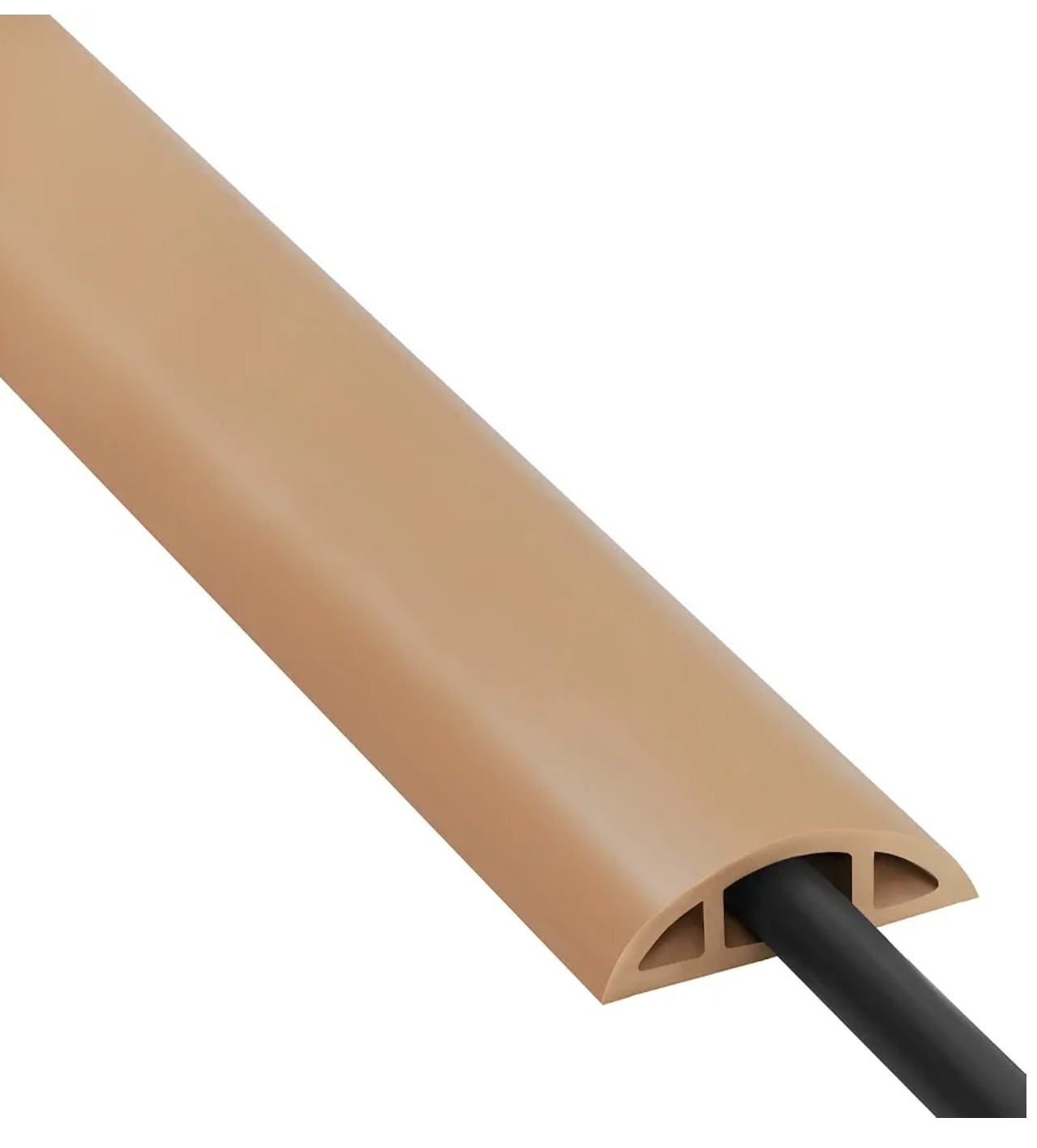 ZhiYo PVC Floor Cord Cover 4ft, Cord Hider, Cable Management, Avoid Tripping 