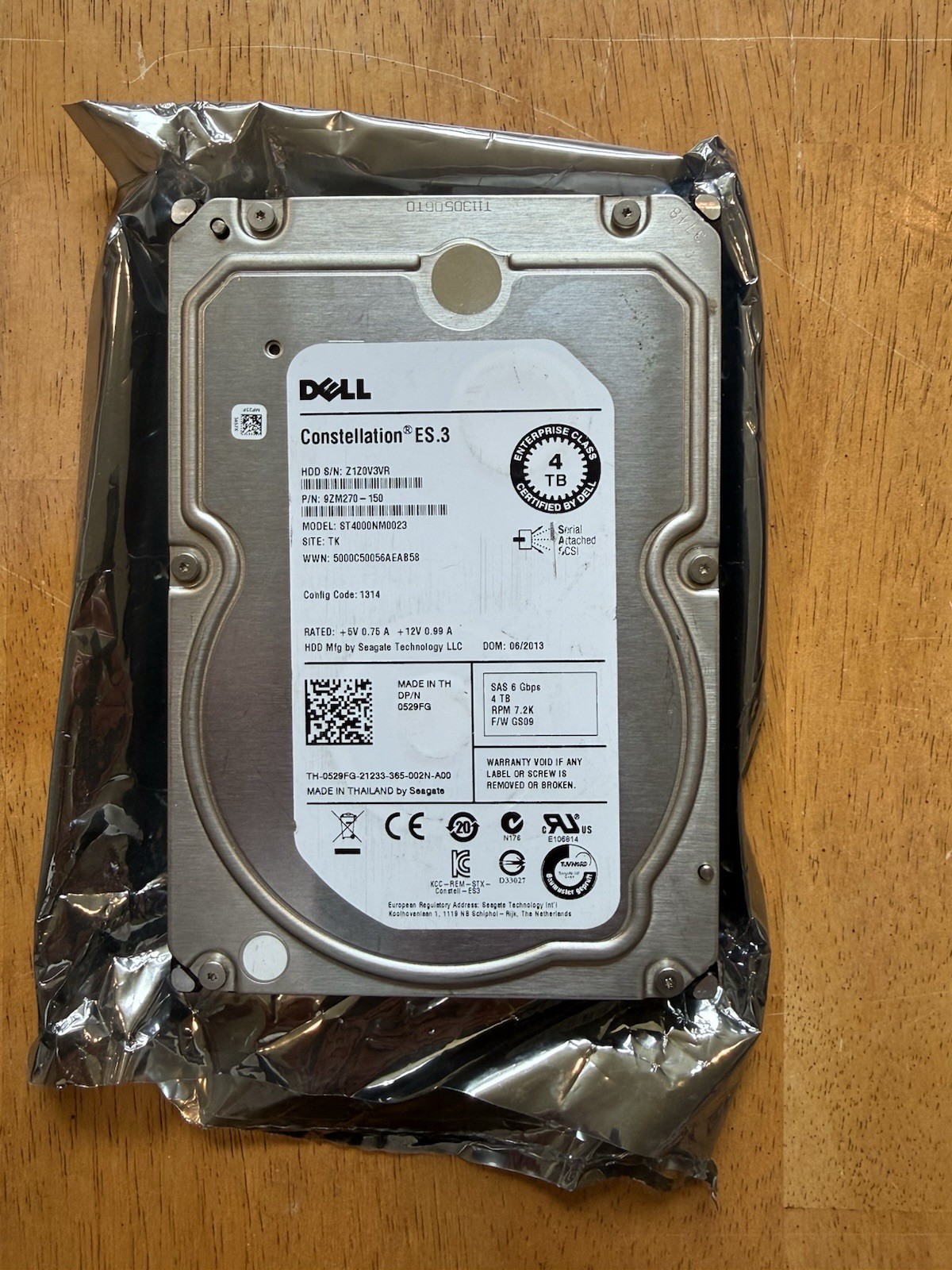 Dell Seagate Constellation ES.3 4TB SAS HDD ST4000NM0023 3.5” Untested Parts