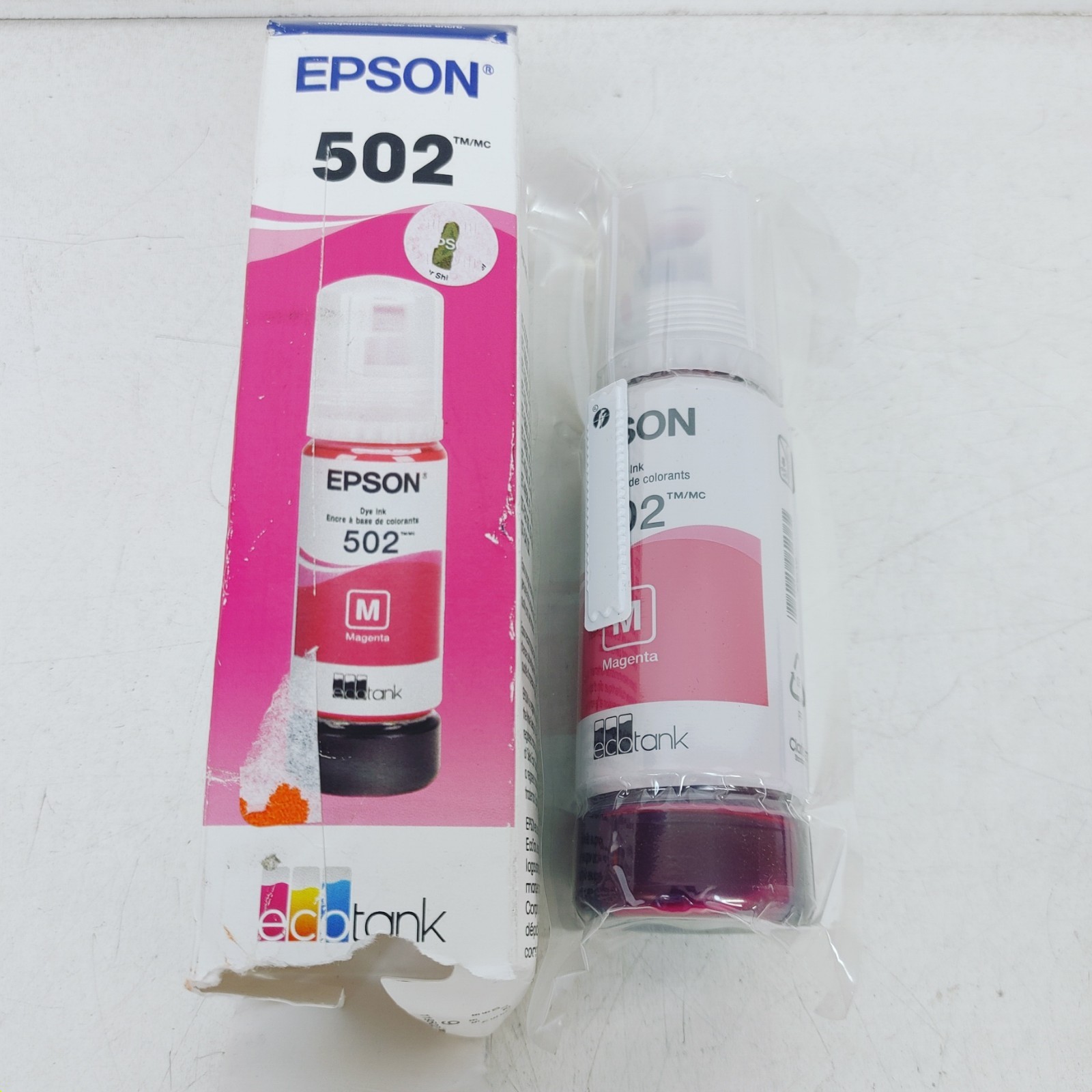 06/2030 Sealed in OB-Epson 502 ecotank  Magenta Ink T502320