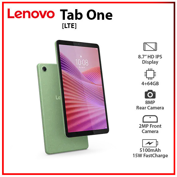 Lenovo Tab One GREEN 8.7" LTE 4GB+64GB Octa Core Android PC Tablet (Wi-Fi+4G)