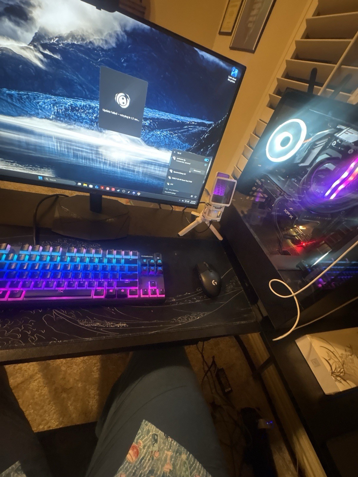 Custom Gaming PC RGB Lighting Black Tower Gaming Desktop