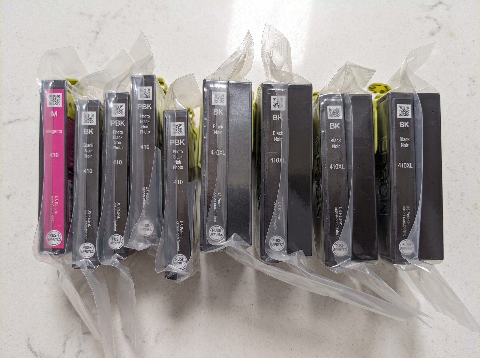 Genuine Epson 410 410XL Ink Cartridge Lot 8 Black Photo Magenta Sealed Unboxed