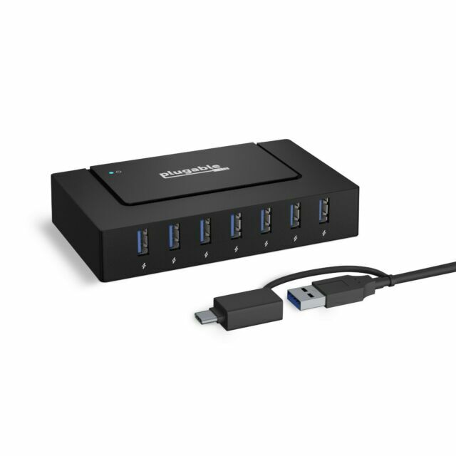 Plugable USBC-HUB7BC USB Cables, Hubs & Adapters 1:7 New