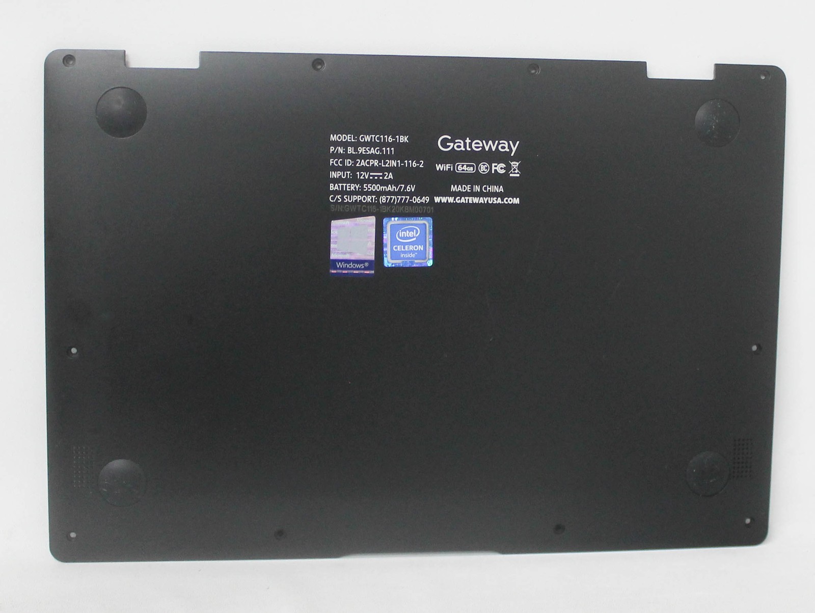 GWTC116-1BK-BASE-B GATEWAY BOTTOM BASE COVER BLACK GWTC116-1BK GRADE B
