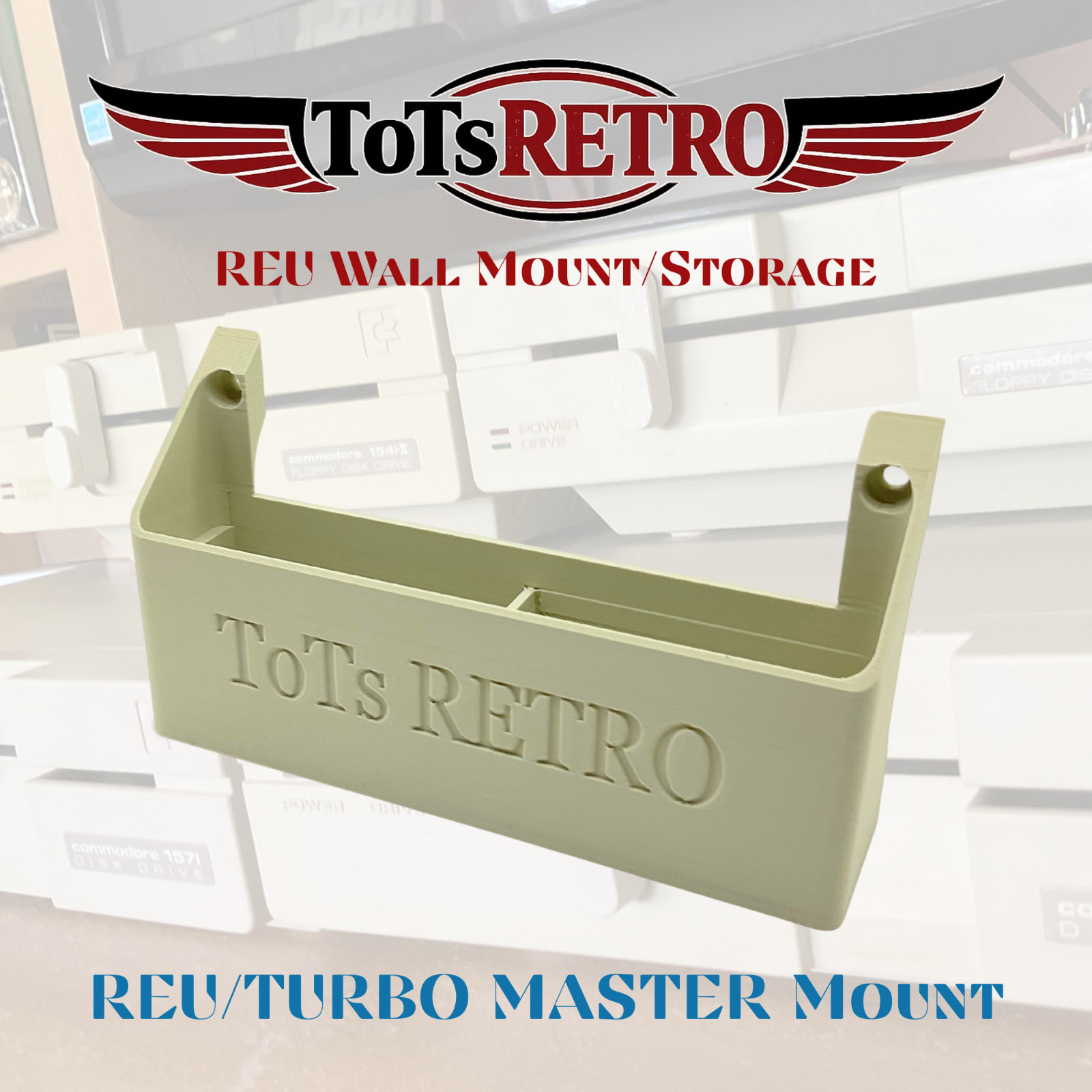 Commodore 1764 Commodore 1700 Commodore 1750 REU Wall Mount For c64 c128