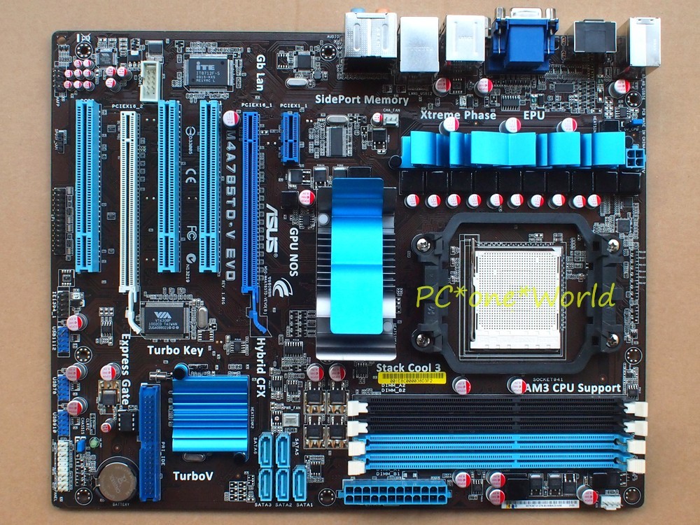 ASUS M4A785TD-V EVO motherboard Socket AM3 DDR3 AMD 785G 100% working