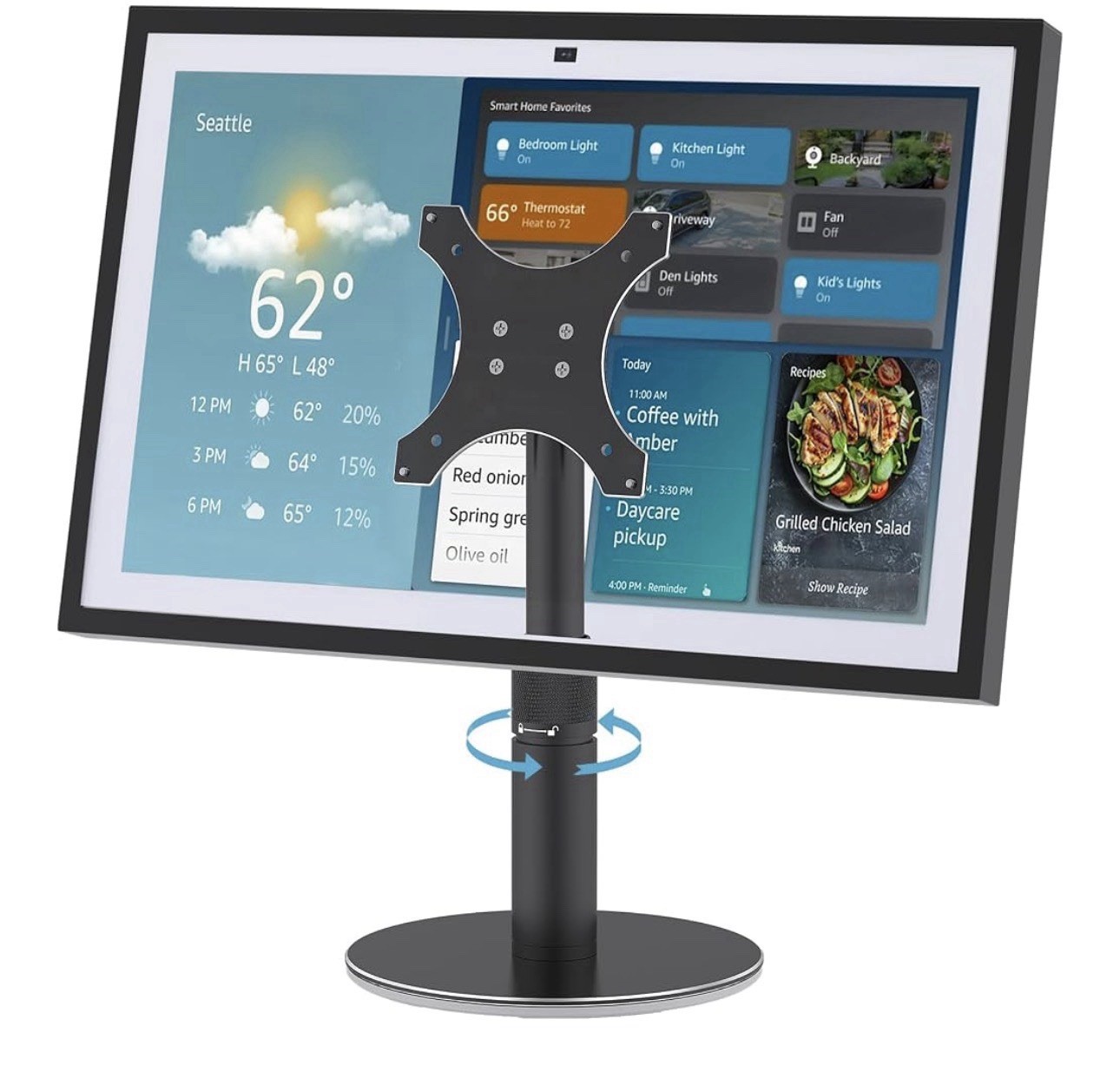 Desk Stand for Echo Show 21, Echo Show 15 (All Generations), Raises Up to 9.5"
