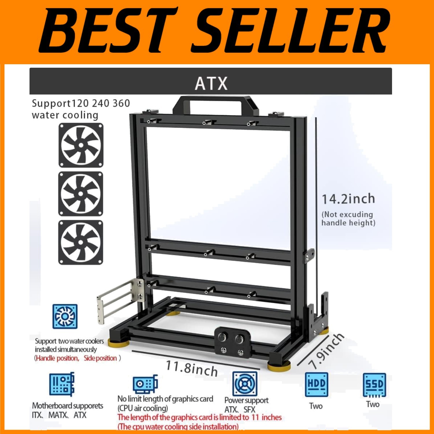 Compact Open Air Frame Case - DIY Computer Motherboard Rack