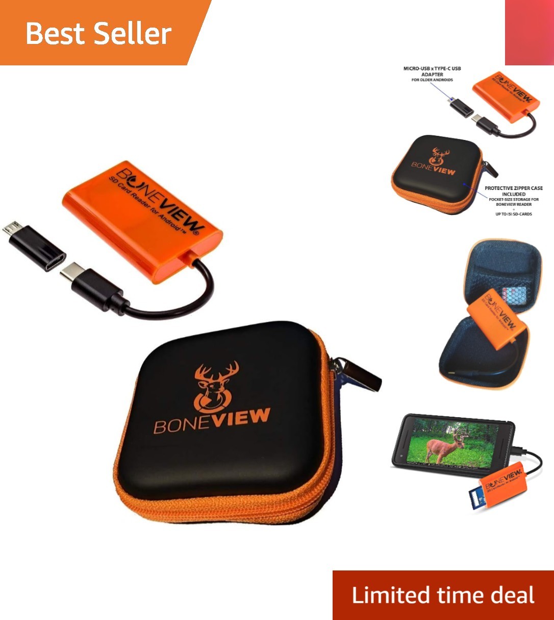 Plug & Play SD Card Reader - Instant Trail Camera Viewer for Android Devices