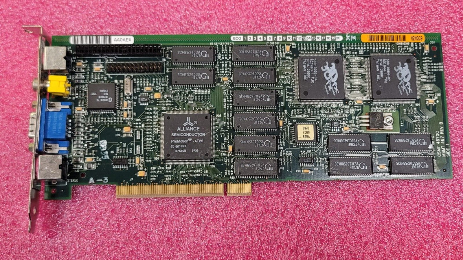 Intergraph MSMT467 Intense 2D/3D 3Dfx Voodoo Rush TV/Video-Out 6MB PCI #K78