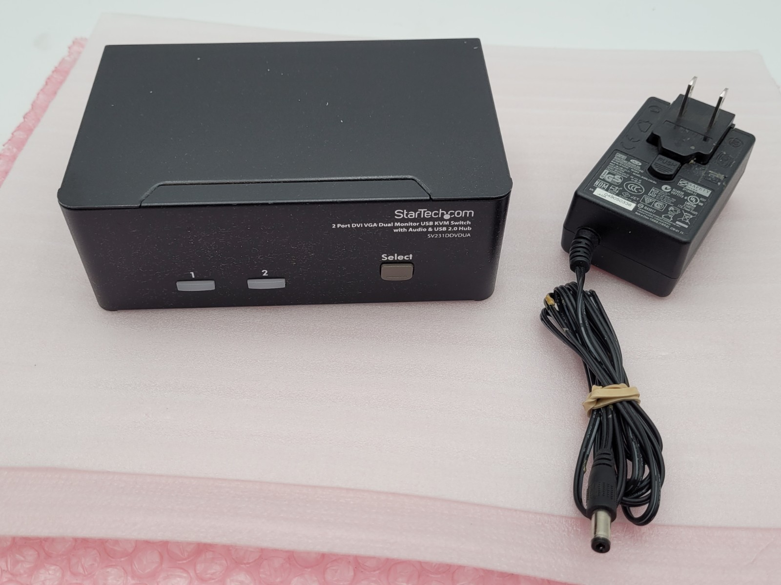 StarTech SV231DDVDUA 2-Port DVI USB KVM Switch w/ Audio **USED EXCELLENT**