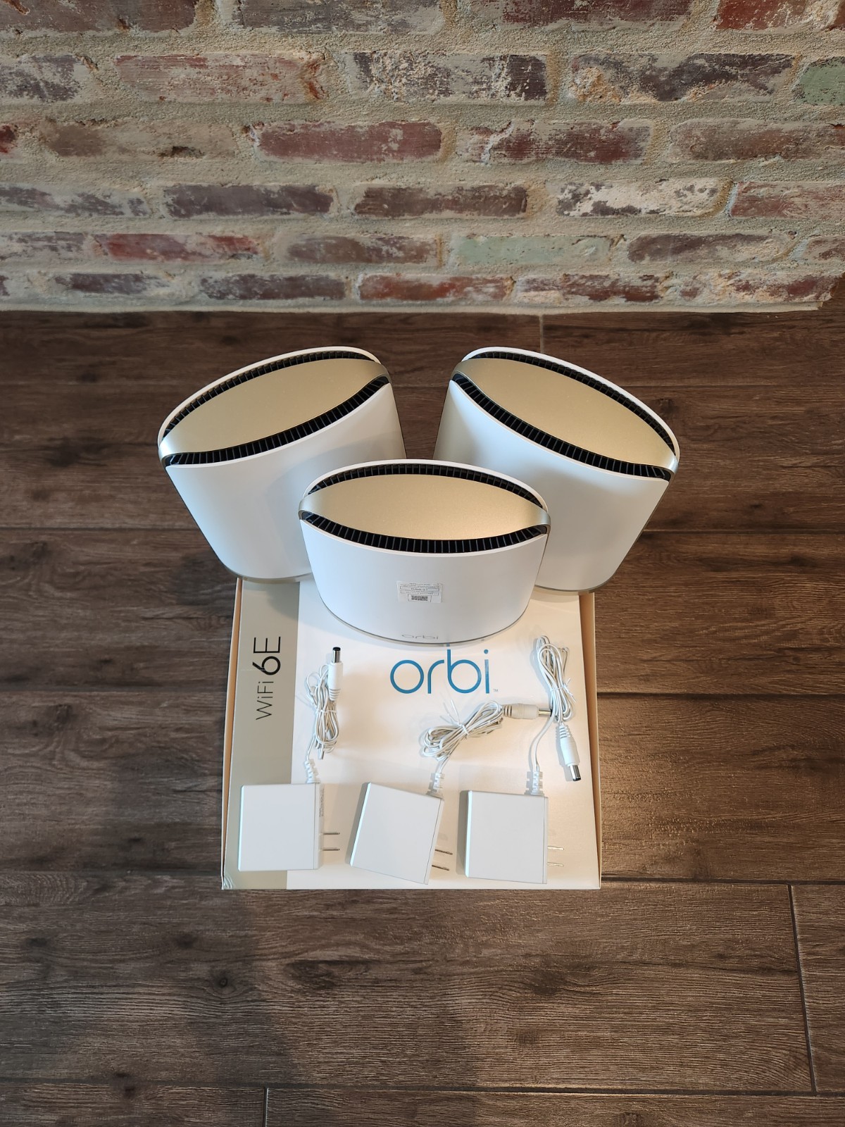 Used Netgear Orbi 960 WiFi 6E Mesh System RBRE960 Router + 2x RBSE960 Satellites