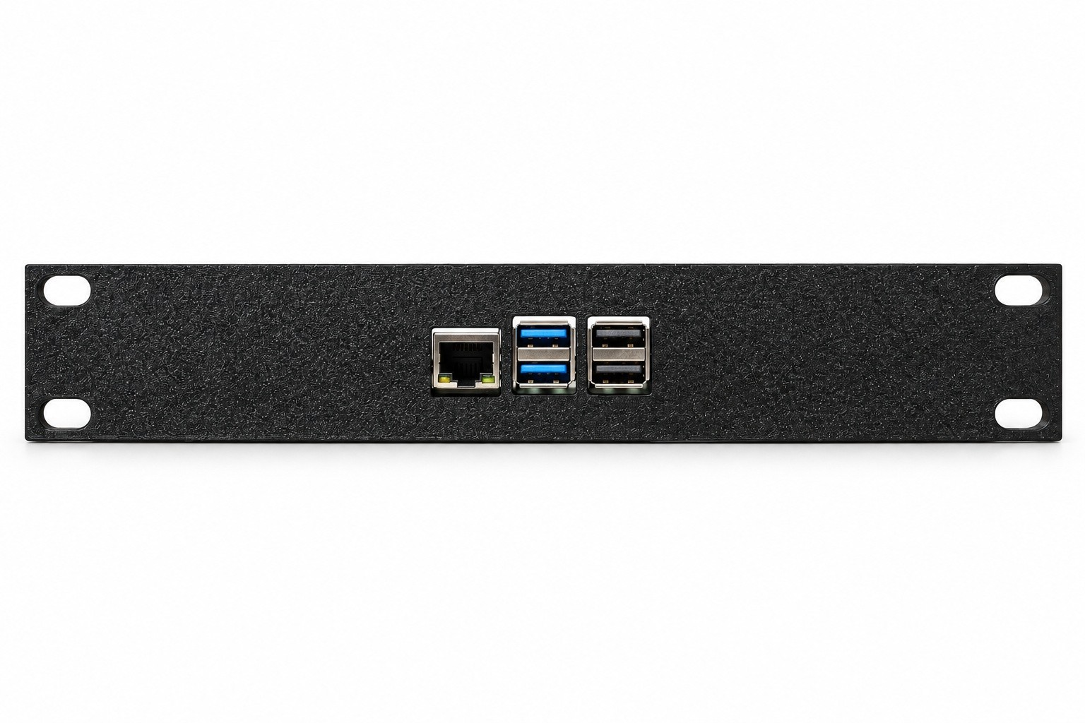 Raspberry Pi 5 Single Pi Rack Mount 10-Inch 1U Black PETG Mount Only