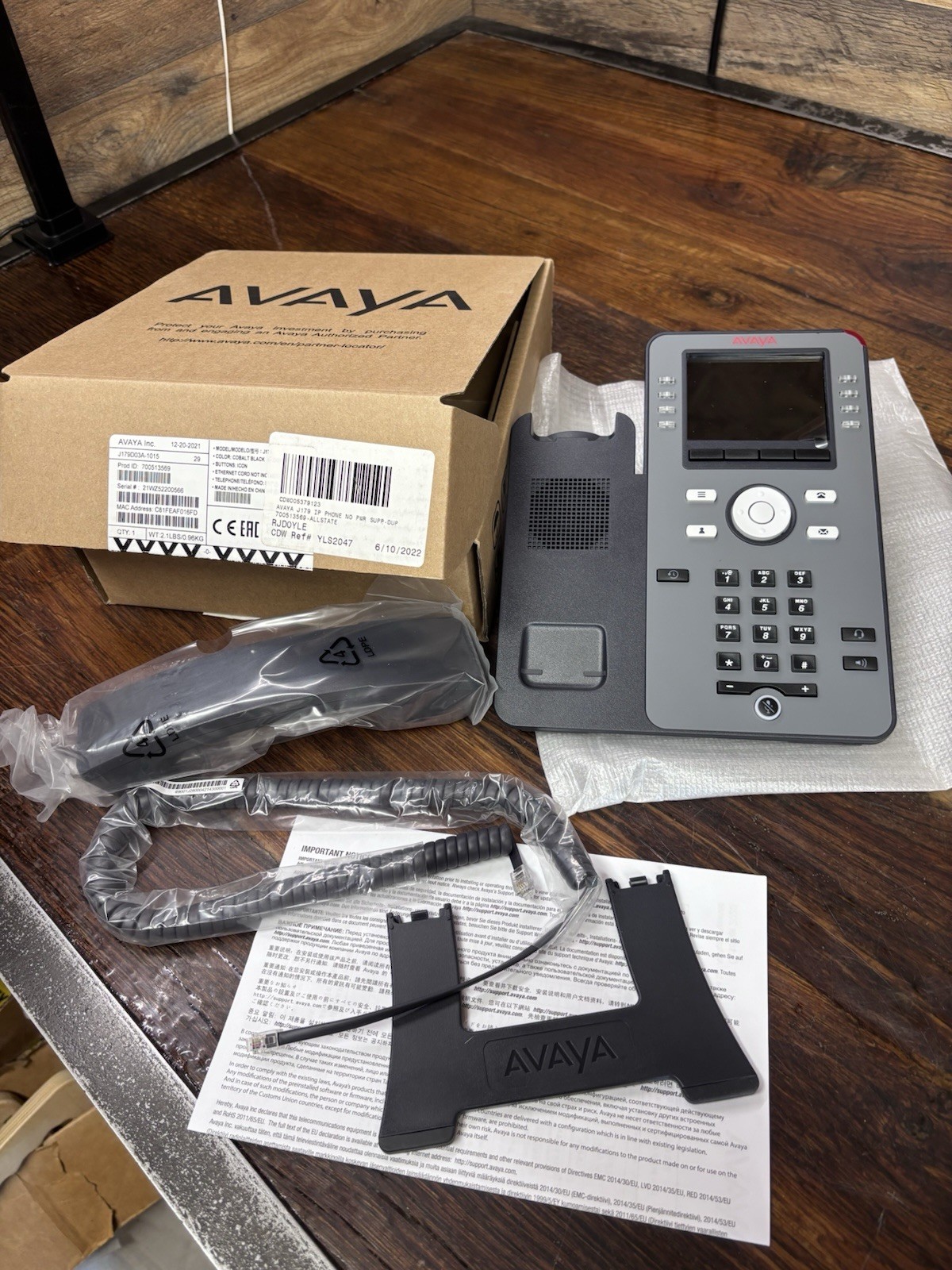 Avaya J179 IP Global Phone 700513569 New OPEN BOX