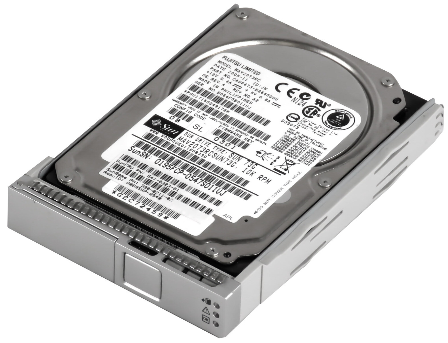 HARD DRIVE SUN 541-0323-01 MAV2073RCSUN73G 73GB 10K 8MB SAS 2.5'' 