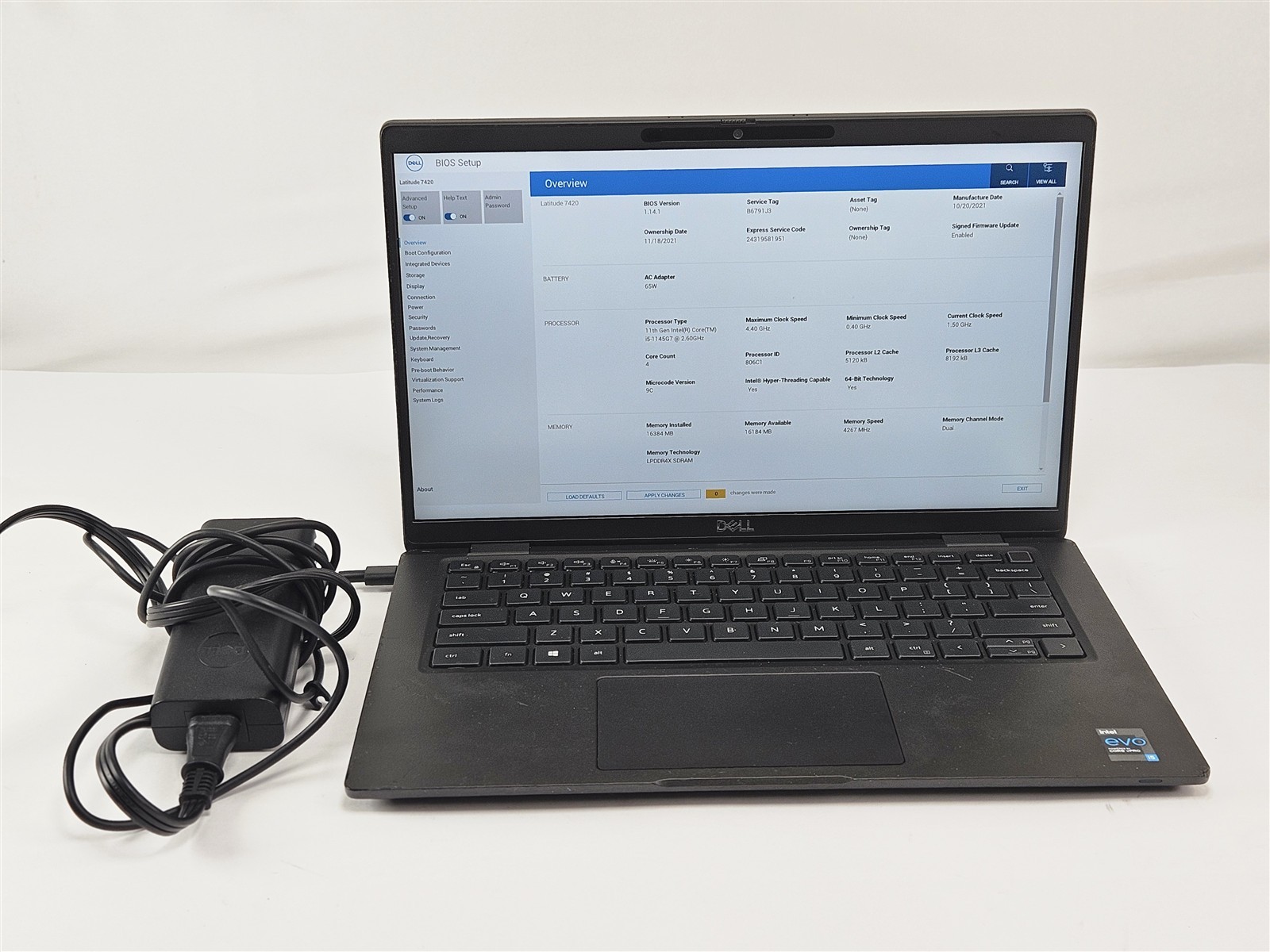 Dell Latitude 7420 14" i5-1145G7 16GB 256GB SSD Fingerprint Webcam
