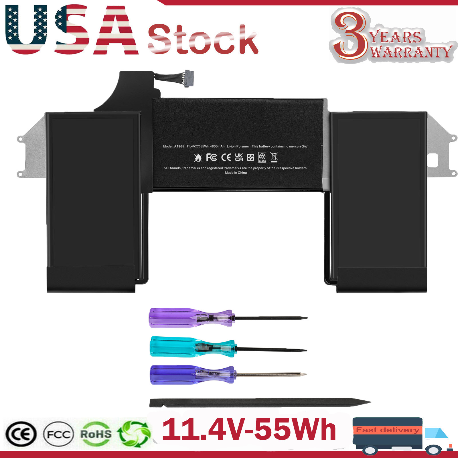 A1965 A1932 A2179 Battery For MacBook Air 13 Inch Retina Early 2018 2019 2020 